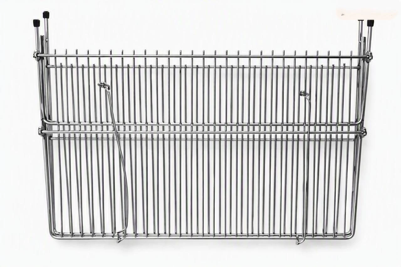 Foldable Stainless Steel Dish Drainer/Wall Shelf – 2 Levels - 49x35x27 cm – photo 3